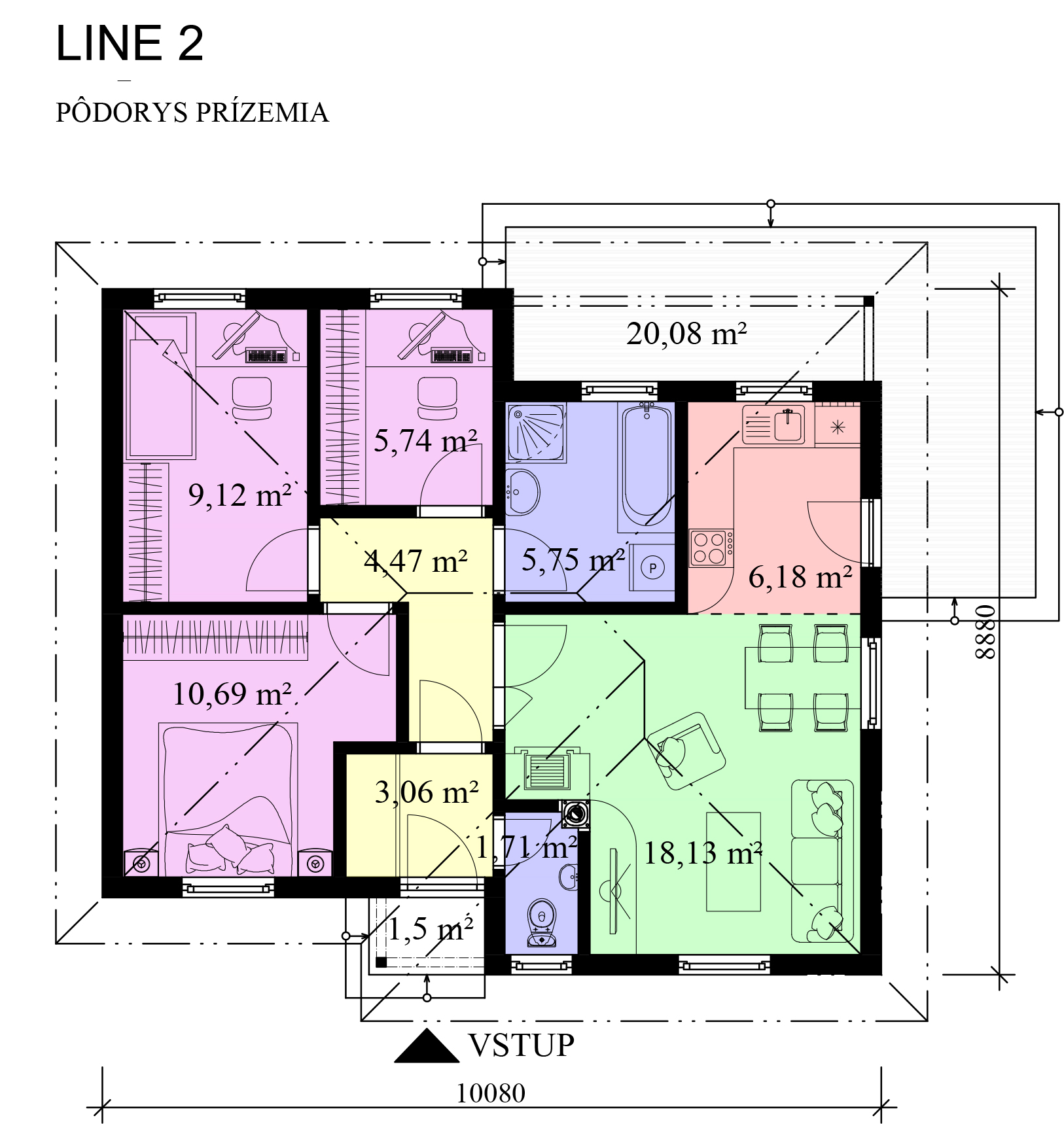 LINE 2 podorys